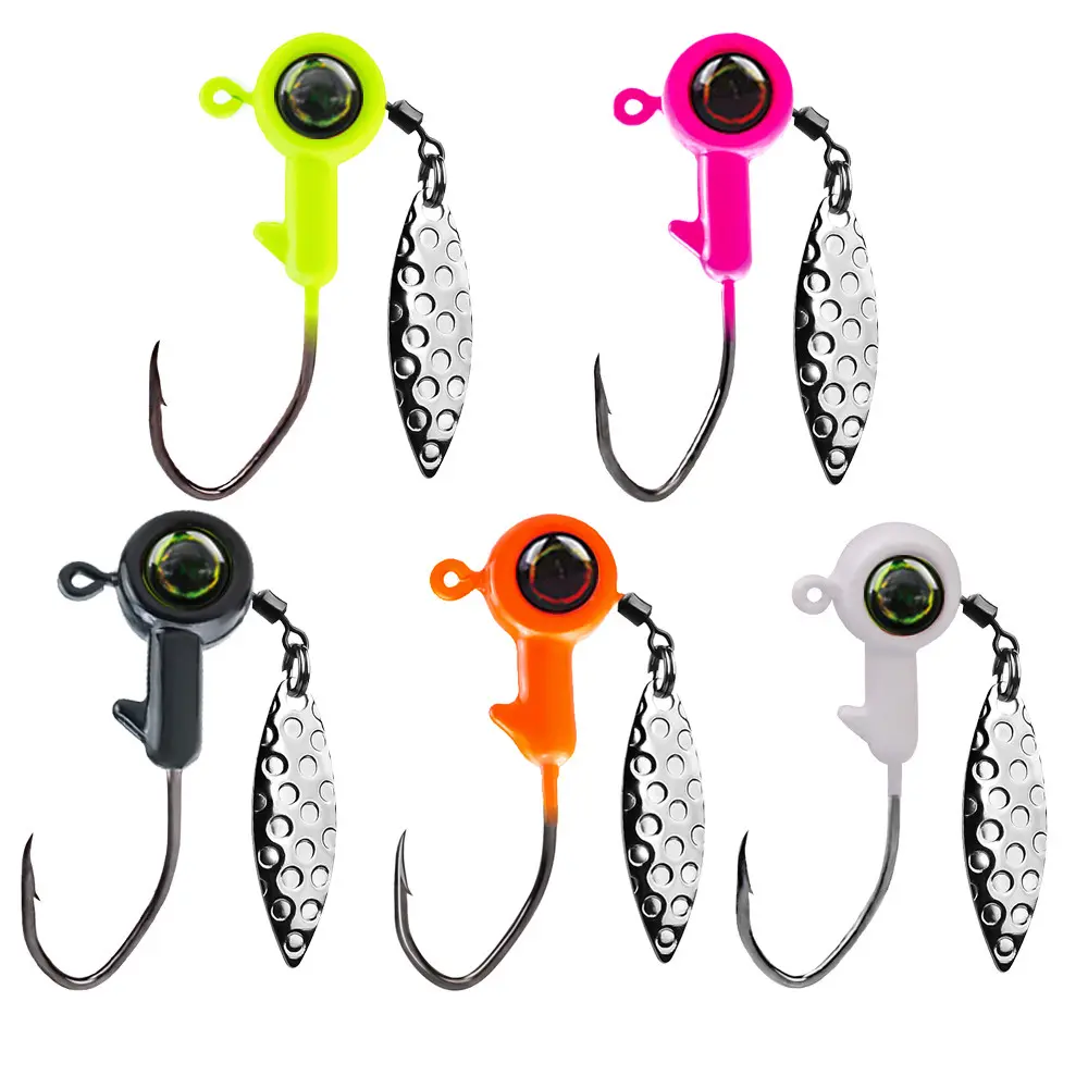 Fish-Field Crappie Party Jig Heads with Spinner Fish-Field Crappie Party Jig Heads with Spinner