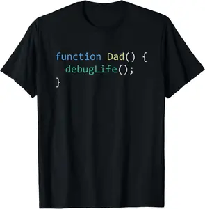 100% Cotton Programmer Dad Tee Funny Coding Parent Software Developer T-Shirt