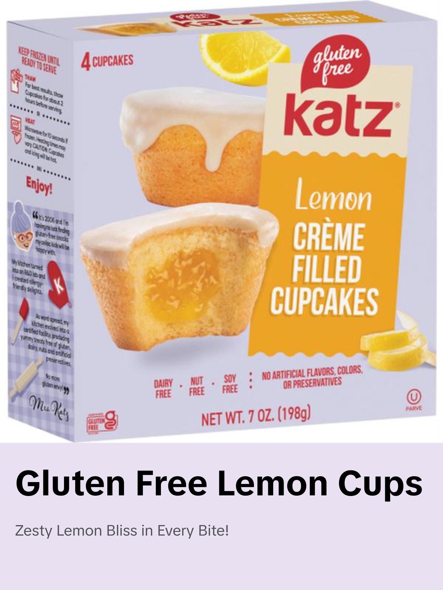 Lemon Crème Filled Cupcakes