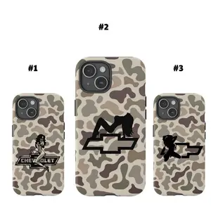 Camo Chevy Girl Phone Case, Sexy Silhouette on Bowtie Logo, Hunting Style Phone Cases