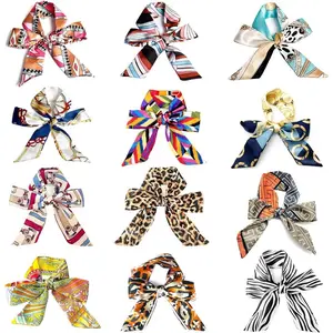 12Pcs Neckerchief Package Hair Head Band for Purse Decor, Neck Scarf Skinny Scarfs for Women