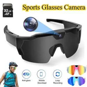 POV Sports Glasses with Camera: 32GB storage capacity, ideal for video recording during outdoor activities like cycling and hiking. These sunglasses also come equipped with a camera.