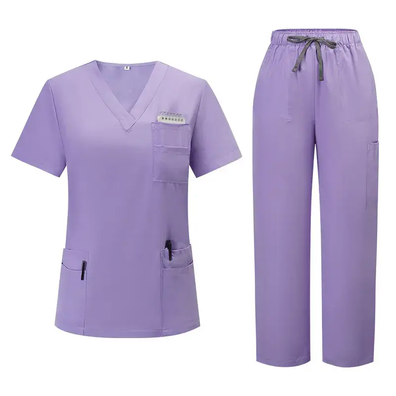 New Arrival 2-Piece Durable Medical Scrubs Set, Scrub Top with Straight Leg Pants for Nurses, Ideal for Hospital Operating Room & Clinic Work