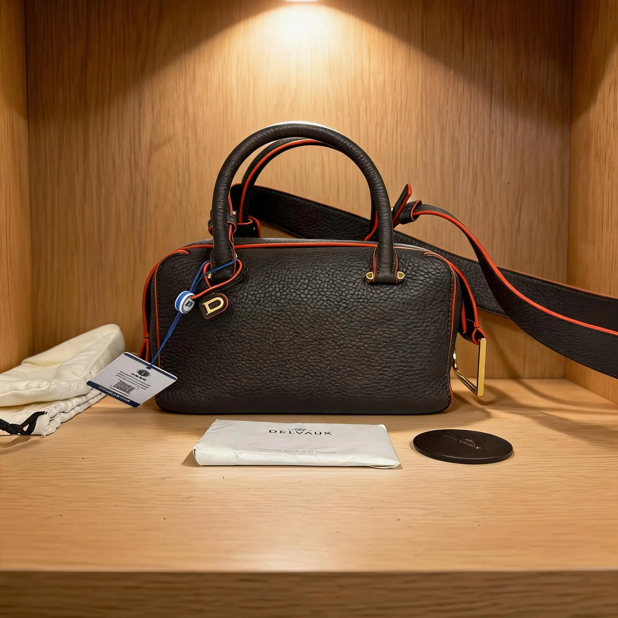 Pre-owned Delvaux Leather Shoulder Bag I0713927718