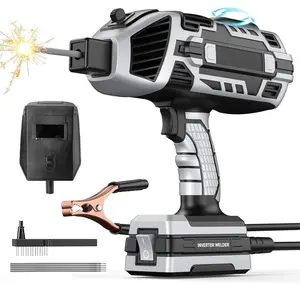 110V Handheld ARC Welder - Portable IGBT Inverter Electric Welding Machine, 5 Adjustable Current, 3/32" Electrode Compatible, Complete Kit for Home, Auto Repair & DIY Projects
