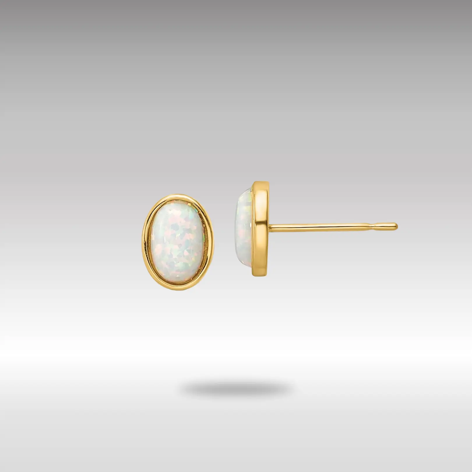 14K Gold Madi K Created Opal Post Earrings - Model SE3027