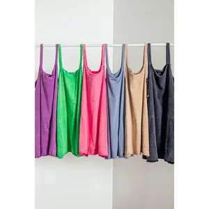 Mineral Washed Dress with Shorts Inside 