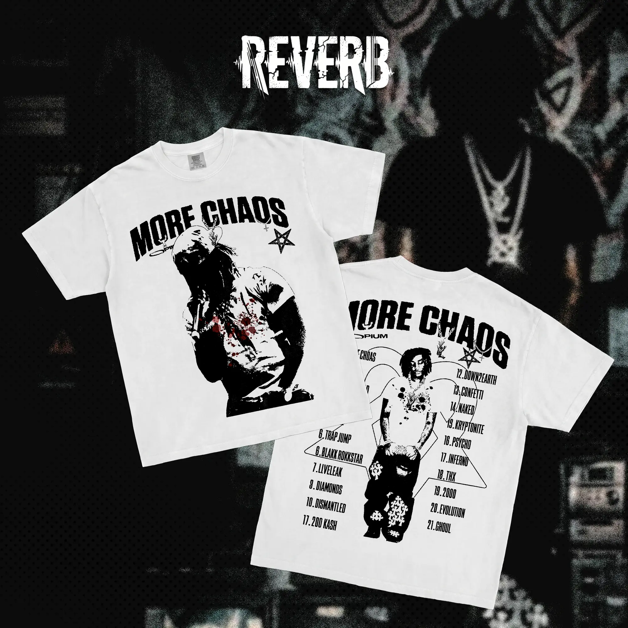 [REVERB] Comfort Colors Ken Carson More Chaos Shirt, Opium Rap Merch, Vintage Graphic Tee, Oversized Streetwear T-Shirt, Concert Fan Gift