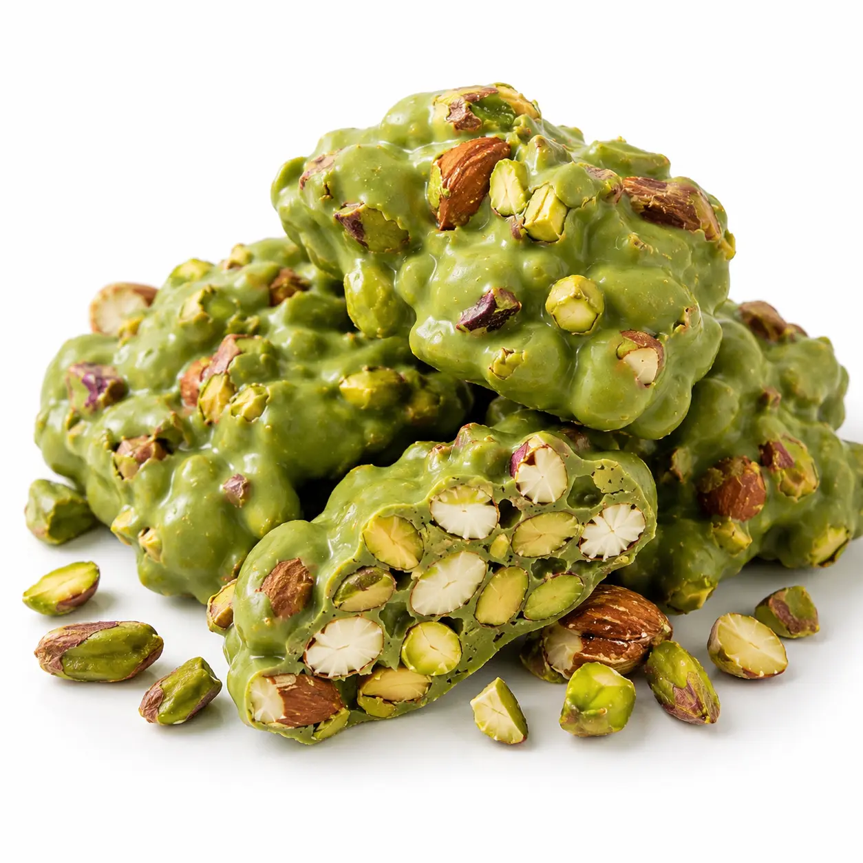 Dark Chocolate Pistachio Clusters, Crunchy Chocolate Nut Bites with Pistachios & Almonds, Bite-Size Sweet Snack for Dessert, Office & Everyday Snacking