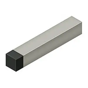 Deltana BDSS40U15 4 in. Modern Square Baseboard Bumper, Brushed Nickel