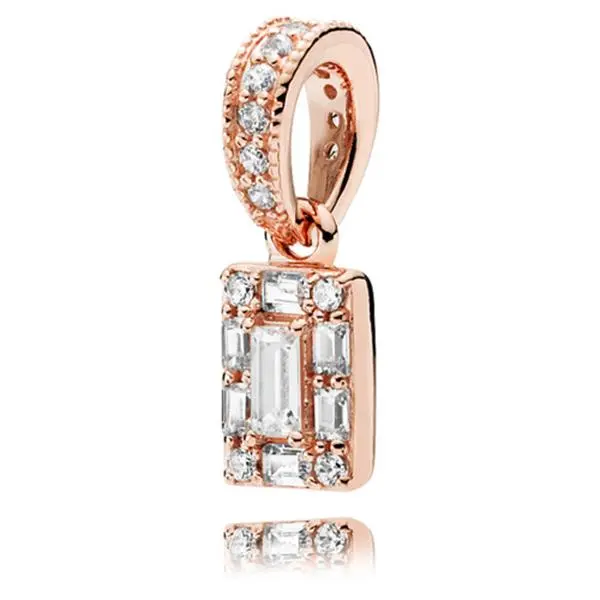 Pandora Sparkling Square Halo Pendant 387543CZ