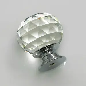 10-Piece Cabinet Drawer Pull Handle Set, Crystal Glass Ball Pulls, Wardrobe Door Hardware, Modernist Style, Home Hardware Accessories