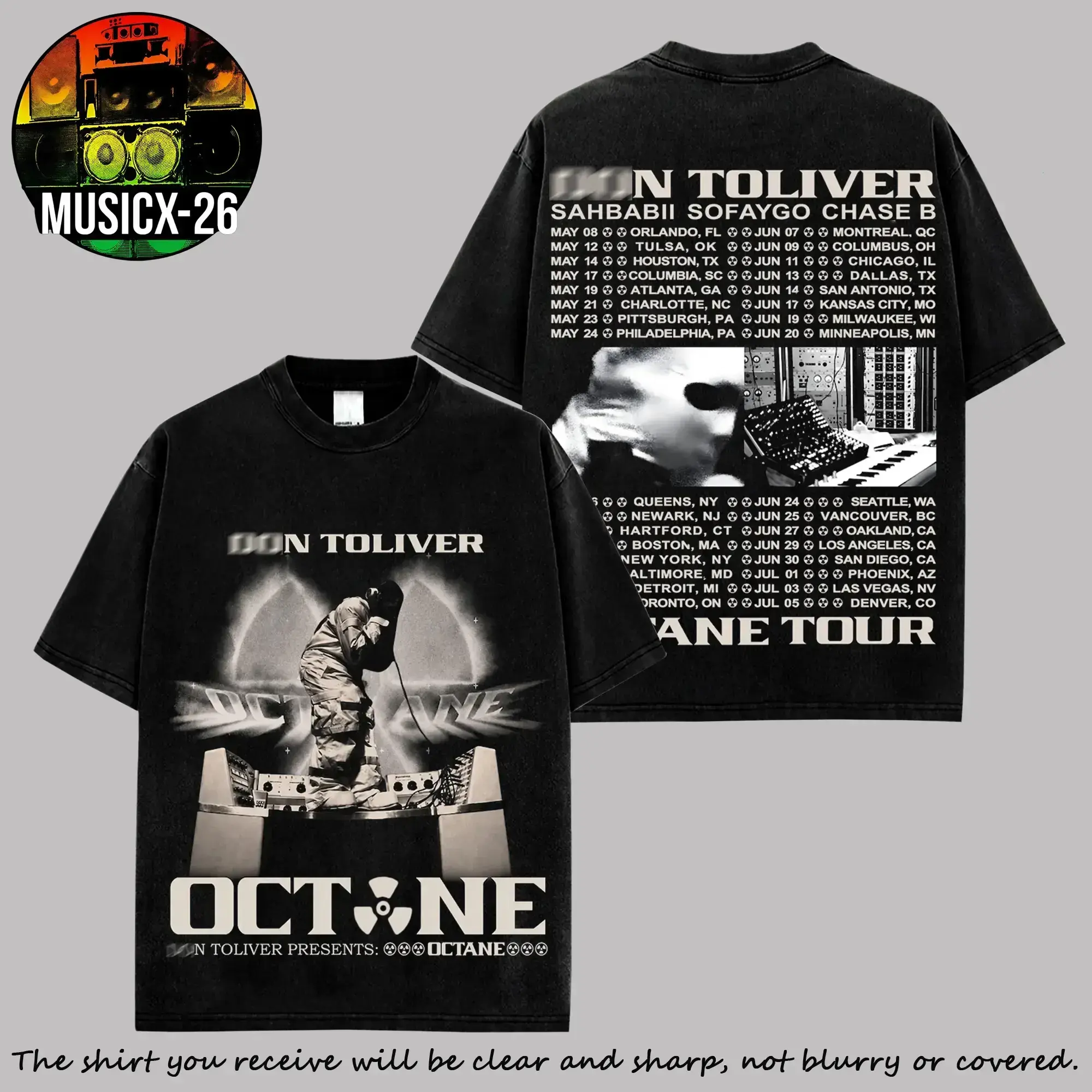 [FREE SHIP] Comfort Colors Donny Toliver - Octane Tour Date Graphic For Toliver Gang High-quality Cotton T-Shirt, E85 Octane Album Merch, Donny Womack Rap Fan Graphic Tee