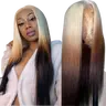 Lush Haute Straight Lace Front Wigs For Women Lace Frontal Wig Synthetic Lace Front Wigs Bone Straight Hair Lace Front Wigs 180% Density clean hairline