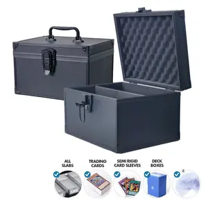 1pc 2-Row Graded Trading Cards Storage Box For PSA CSG BGS SGC Card Holders, For PTCG TCG Sports Cartoon Games Cards Case Sports Baseball Basketball Football Graded Card Slabs For One Click Magnetic Card Holders, Card Hobby Box