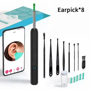 Visual ear cleaning tool, Ear Wax Removal Camera, comes with 5 replaceable silicone soft tips and a USB charging cable, makes a great gift
