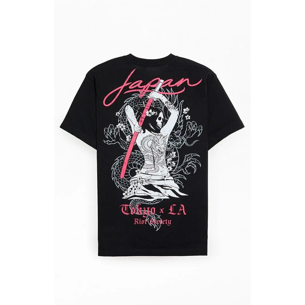 Riot Society Men's Geisha Tattoo T-Shirt - Multicolor