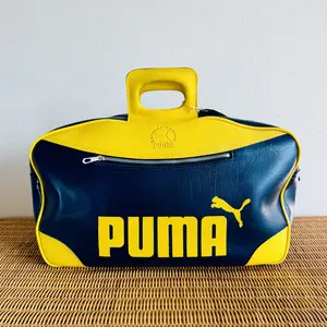 Puma 1970's Limited Edition Travel Bag - Yellow & Black Retro Style Made in Spain for Collectors and Fashion Lovers