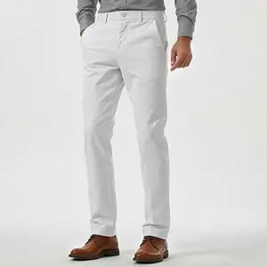 Men's slim-fit dress trousers made of cotton and spandex, available in multiple colors (sizes: 28-38).