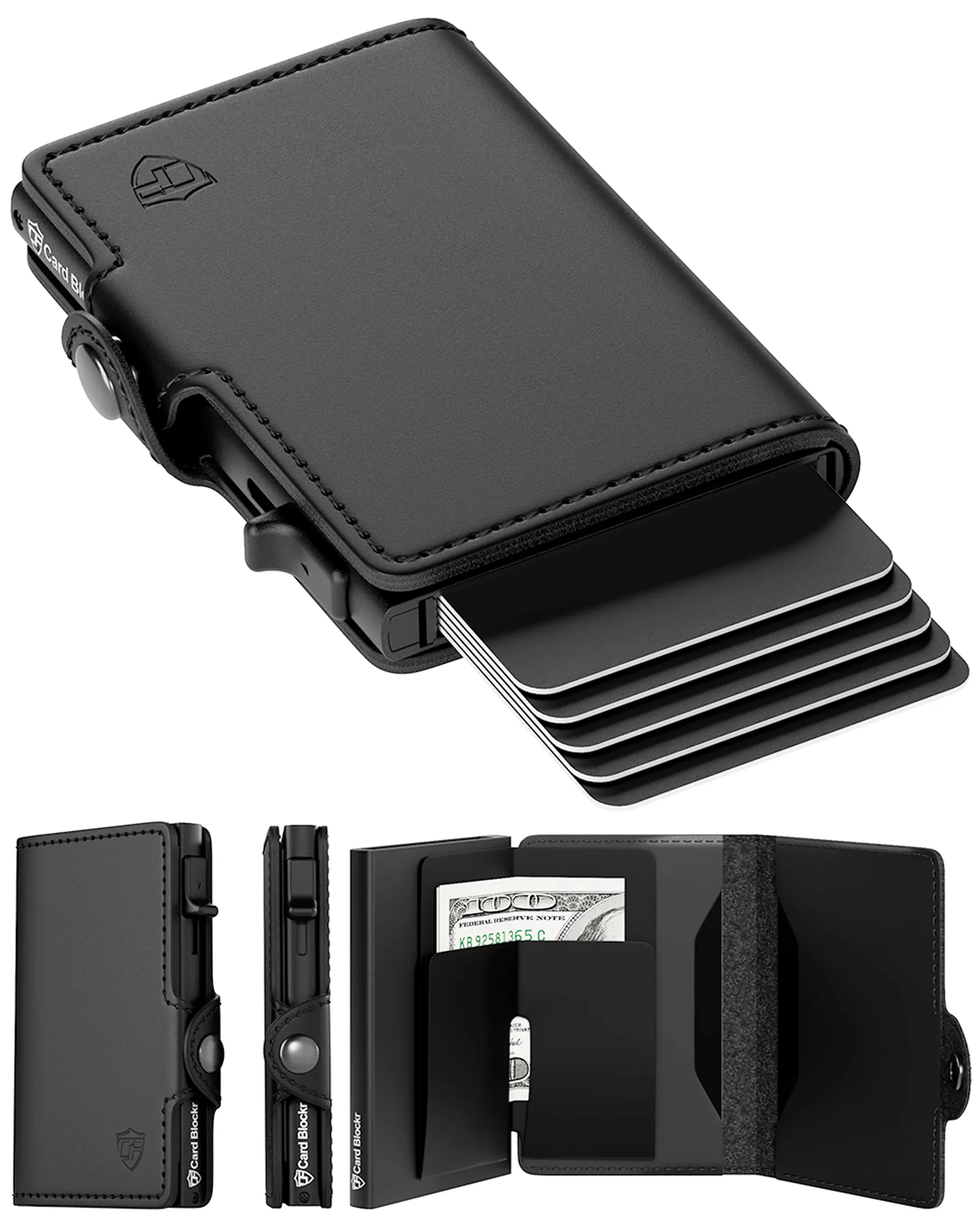 Conceal Plus Card Blocr Wallet for Men, Pop Up Wallet Credit Card Holder - RFID Blocking, Slim Minimalist Credit Card Case