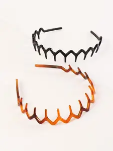 2pcs/set V-shaped Hair Band, Casual Random Color Wave Face Wash Headband for Women, Elegant All-match Fashion Accessories for Daily Wear, Valentine's Day Gift