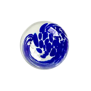 3""  DOT & DASH-COBALT Decorative Glass Ball