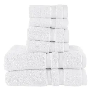 Concierge Collection Coastal 6-piece 100% Cotton Towel Set