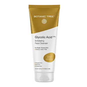 Botanic Tree Glycolic Acid & Salicylic Acid Exfoliating Facial Cleanser - Gentle, Smooth-Cleansing Formula for Acne-Prone Skin