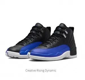 Black leather, royal blue accents—this colorway stops traffic.