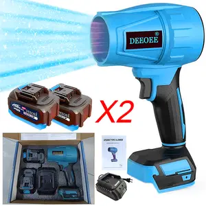 Cordless Leaf Blower Violent TurboFan,Brushless Pure Copper Motor Jet Fan With Battery,Cordless Turbo Super Power Air Duster, Handheld Powerful Dryer for Car Dust Cleaning,Car Drying after Wash, Snow Removal, Outdoors BBQ ,Gift for Christmas,New Year