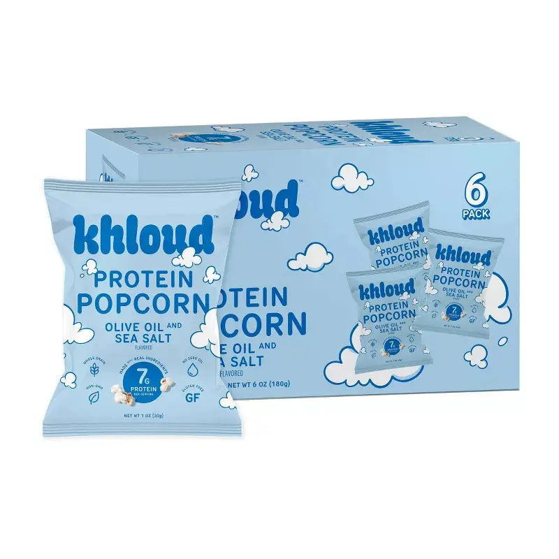 Khloud Olive Oil Sea Salt Protein Popcorn Multipack - 6oz/6ct
