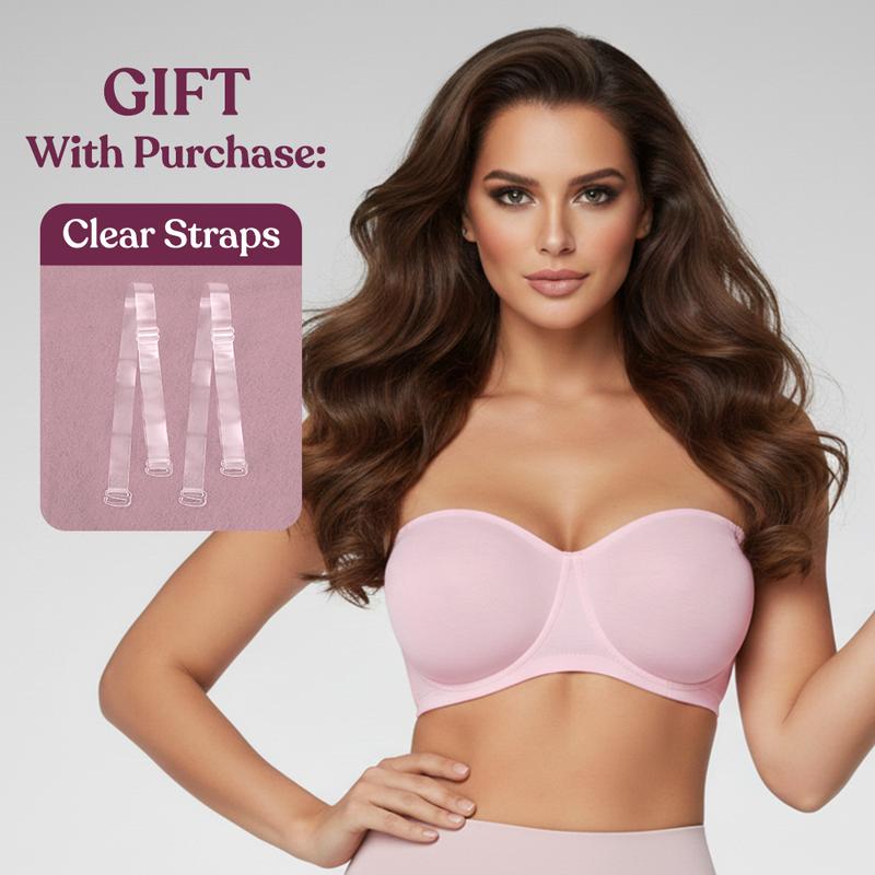 HSIA Bella Women's Convertible Strapless Minimizer Bandeau Bra Underwire Unlined for Large Bust