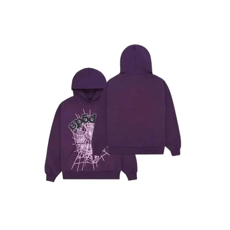 Purple Spooder Hoodie for Men & Women, Unisex Hooded Sweatshirt, Breathable Casual Pullover Top