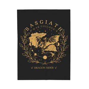 Fourth Wing Blanket The Empyrean Blanket Basgiath War College Blanket Dragon Rider Blanket Fourth Wing Merch Rebecca Yarros Blanket