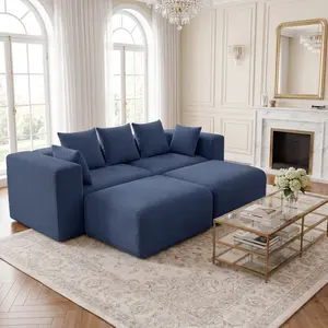 【JOYVELLEHEIM】Corduroy Compression boneless Couch, Vacuum Packed Modular Couch, Tool-Free Assembly Cloud Couch for Living Room Apartment Small Space furniture sectional sofa Corduroy