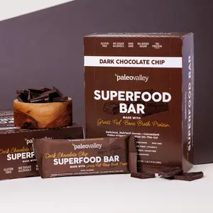 Paleovalley Superfood Bars – 12 Pack – 10g Protein per Bar – High Fiber - Gluten-Free, Grain-Free, Paleo, Non-GMO – On-the-Go Snack