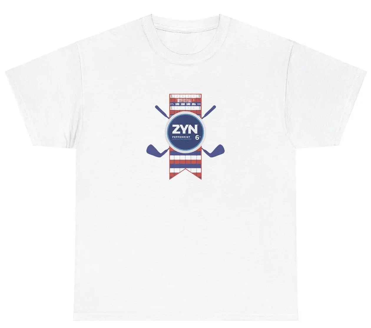 Zyn Peppermint Golf T Shirt Silly Nicotine Lover Dank Meme Humor Gift Tee