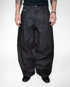 RAW BLACK JAPANESE SELVEDGE BAGGY JEANS