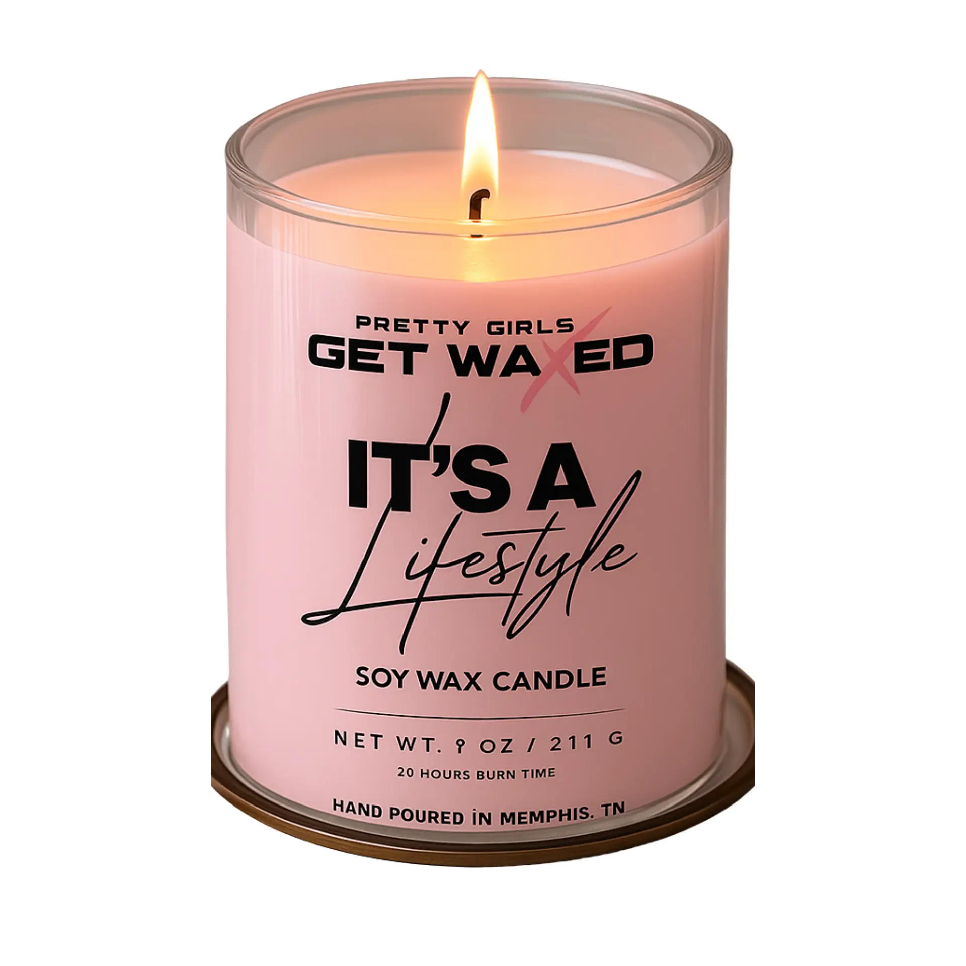 Strawberry Vanilla Scented Candle | Strawberry Pound Cake Candle | Pretty Girls Get Waxed