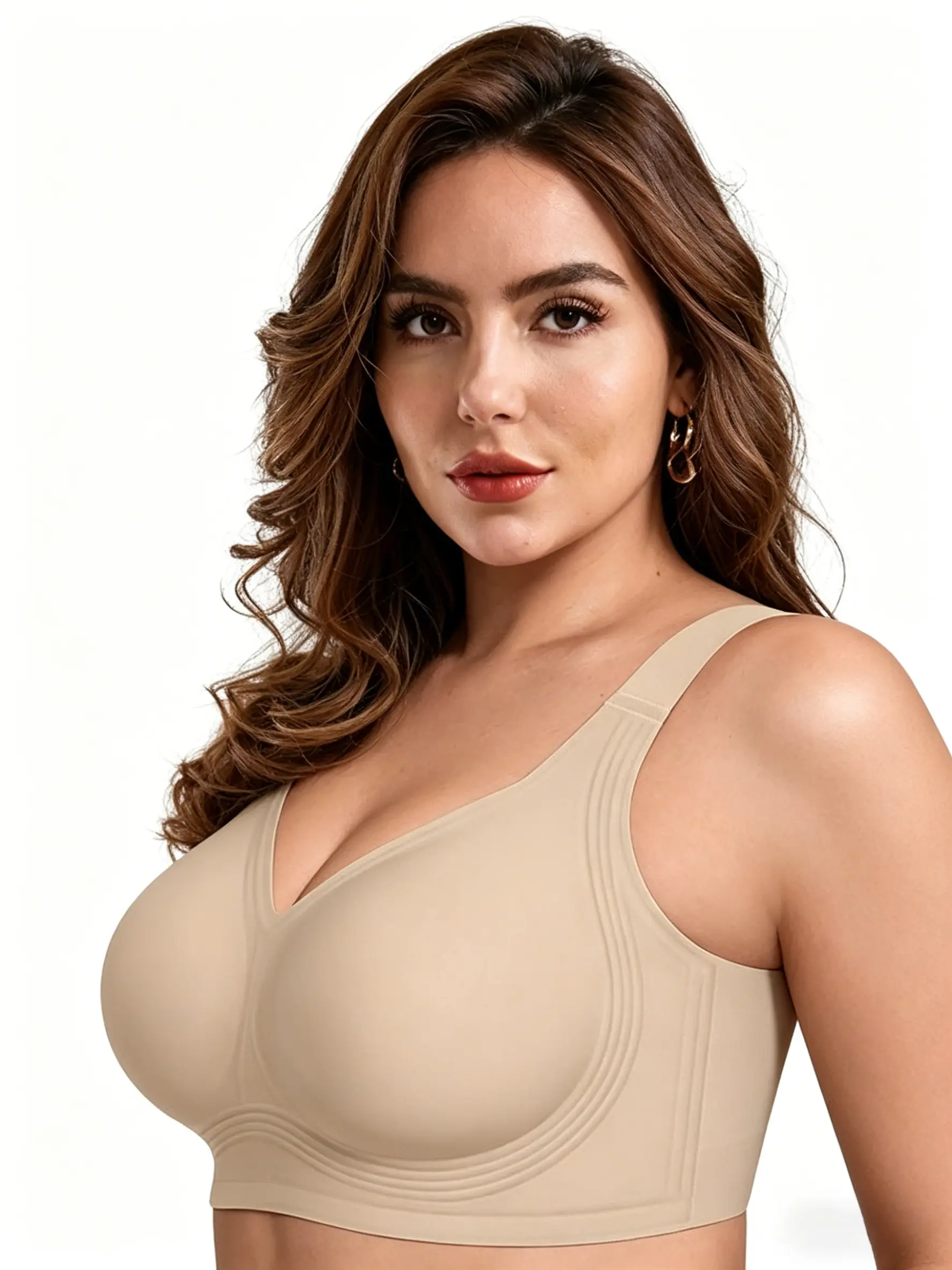 2026 Plus Size Supportive Wireless Bra Push‑Up Bra for Women Jelly Wireless Bra Seamless Full Coverage No Underwire Comfort Bra, M‑4XL