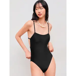 Cider [size 2-8] Shaping Square Neck Backless One Piece Swimsuit