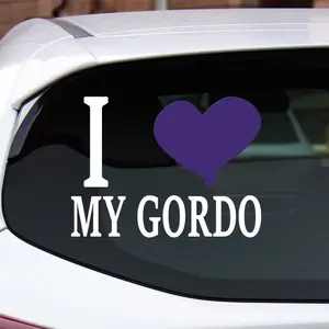 Funny Decal in Spanish Spanglish I Love My Gordo or Gorda Sticker Vinyl for Your Truck Calcomania para Troca o Carro