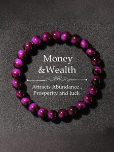 Natural Crystal Multicolor Tiger Eye Beaded Bracelet, Attracts Wealth & Prosperity, Unisex Spiritual Jewelry Gift for Friends, Crystal Bracelets