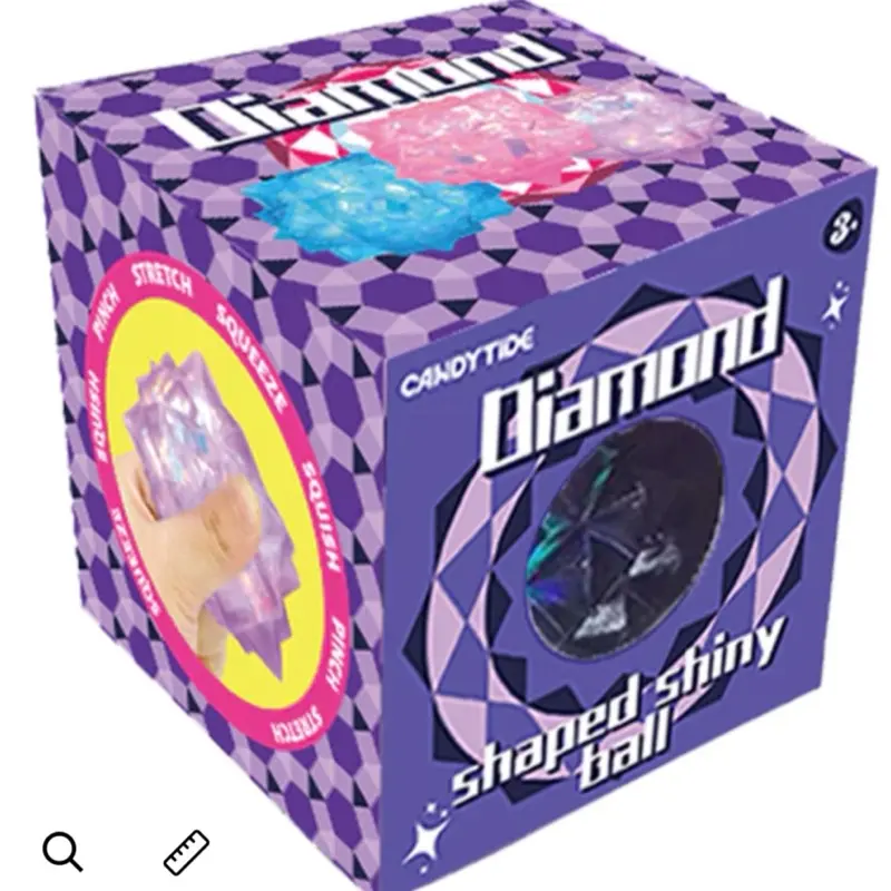 DIAMOND SHAPED SHINY SQUISHY BALL stress ball squishy toys
