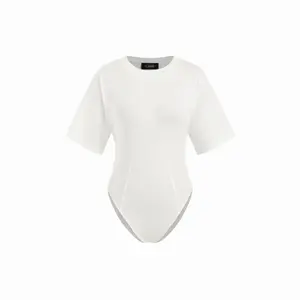 Cider Slim Fit Round Neck Short Sleeve Bodysuit