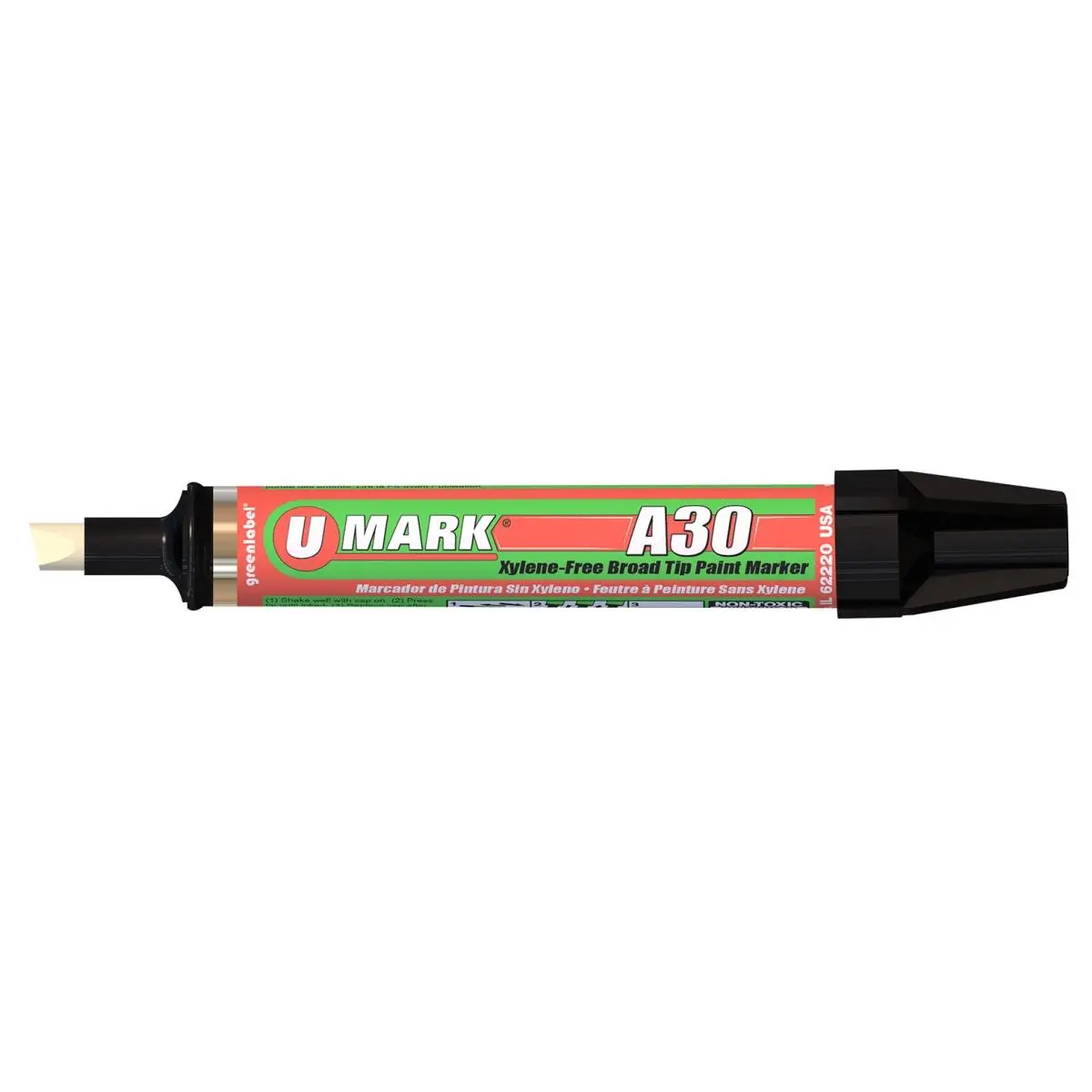 212 MAIN U-Mark UMARK10301 A30 Broad Tip Permanent Paint Pen - 6 per Box, Ideal for DIY Scrapbooking, Paint Pens Markers