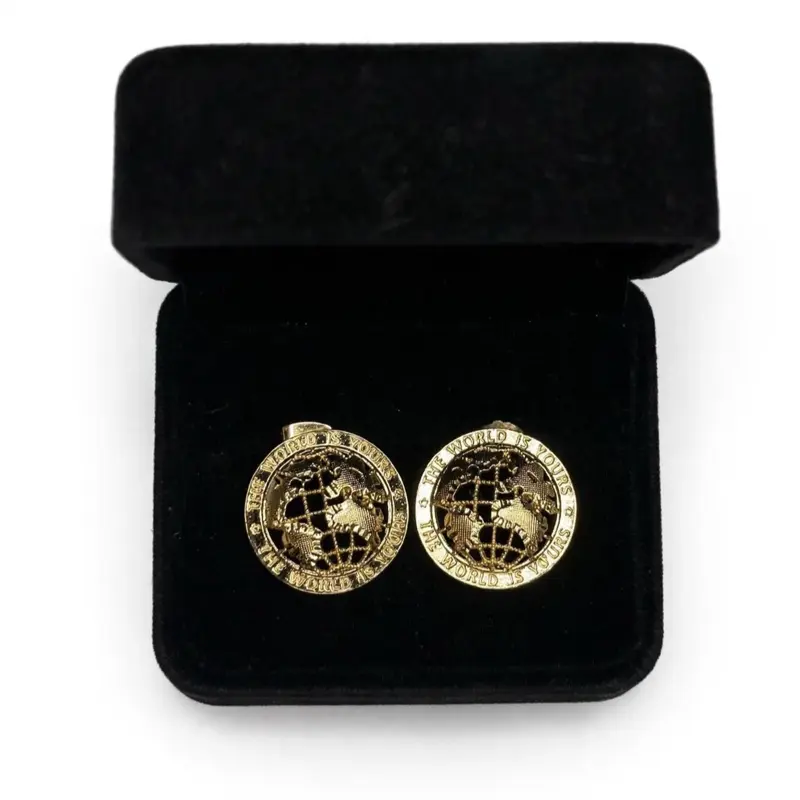 Gold plated The world its yours Earrings