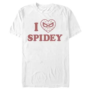 Men's Marvel: Spider-Man I Heart Spidey Mask T-Shirt