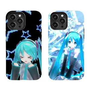 Hatsune Miku Dual Phone Cases: A Dimensional Collision of Cute Chi-Version and Cool Ice Blue Suitable for iPhone 17/16/15/14/13/12/11 Pro Max/Plus and Samsung Galaxy S23FE/22/23/24/25
