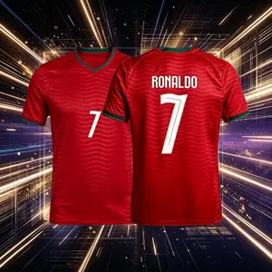 2026 Portugal Home And Away Red Green Black 7# Cristiano Ronaldo Short And Long Sleeve Soccer Jersey Fans Version